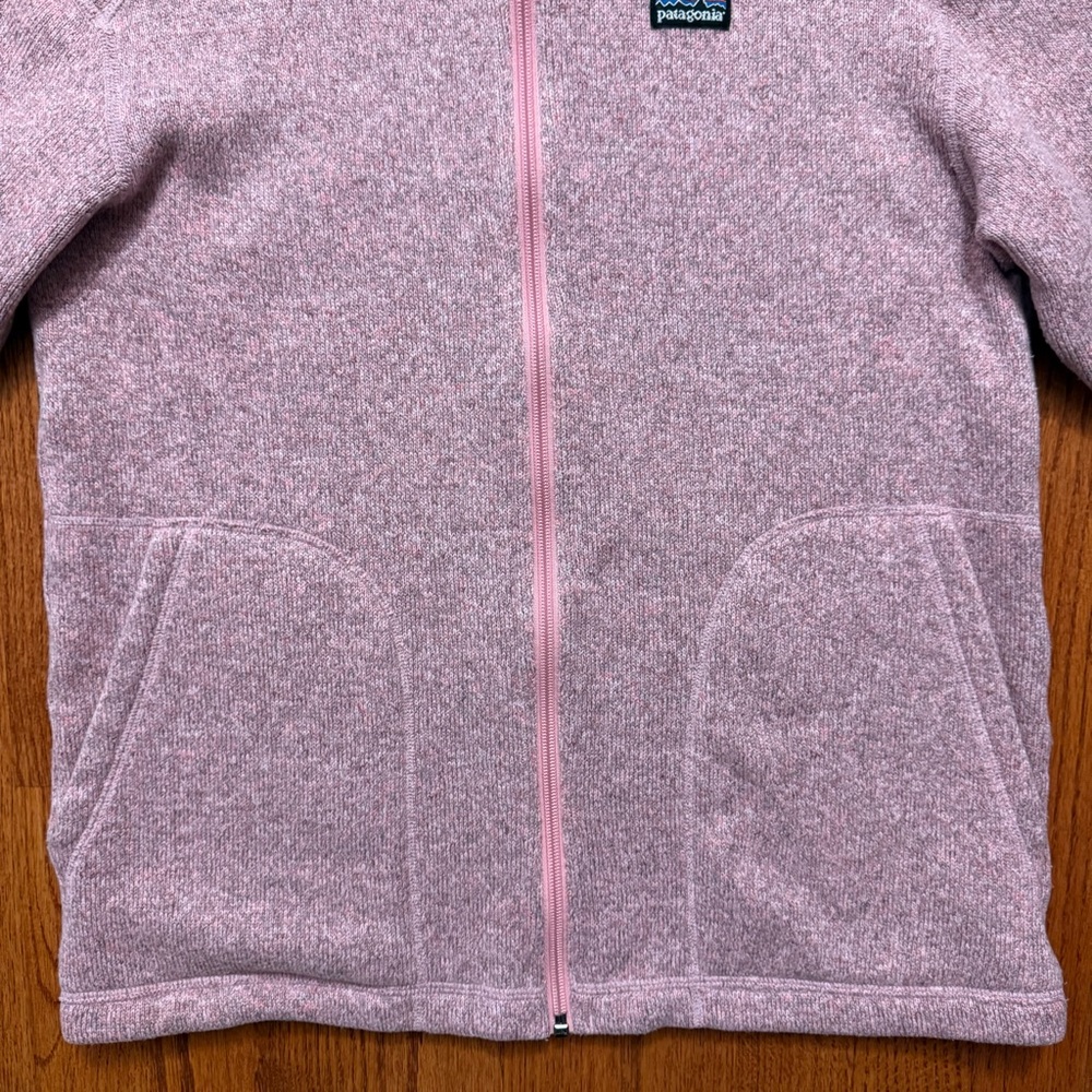 Patagonia Kids Better Sweater Hoody in Rose Pink size L 12 - Picture 5 of 16